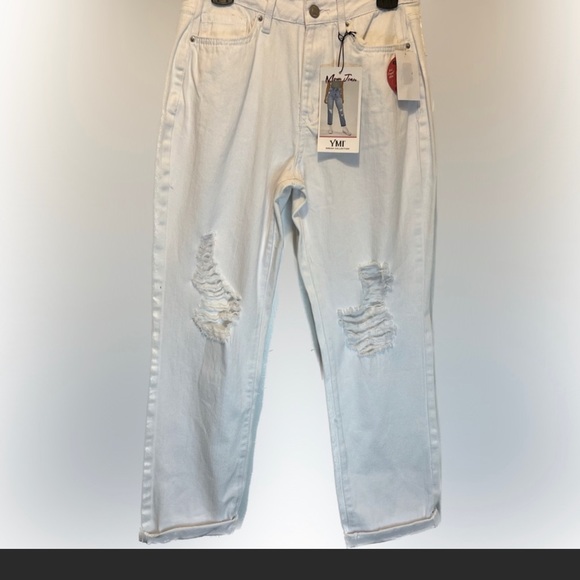 - NWT YMI mom jeans distressed authentic denim - Picture 9 of 9